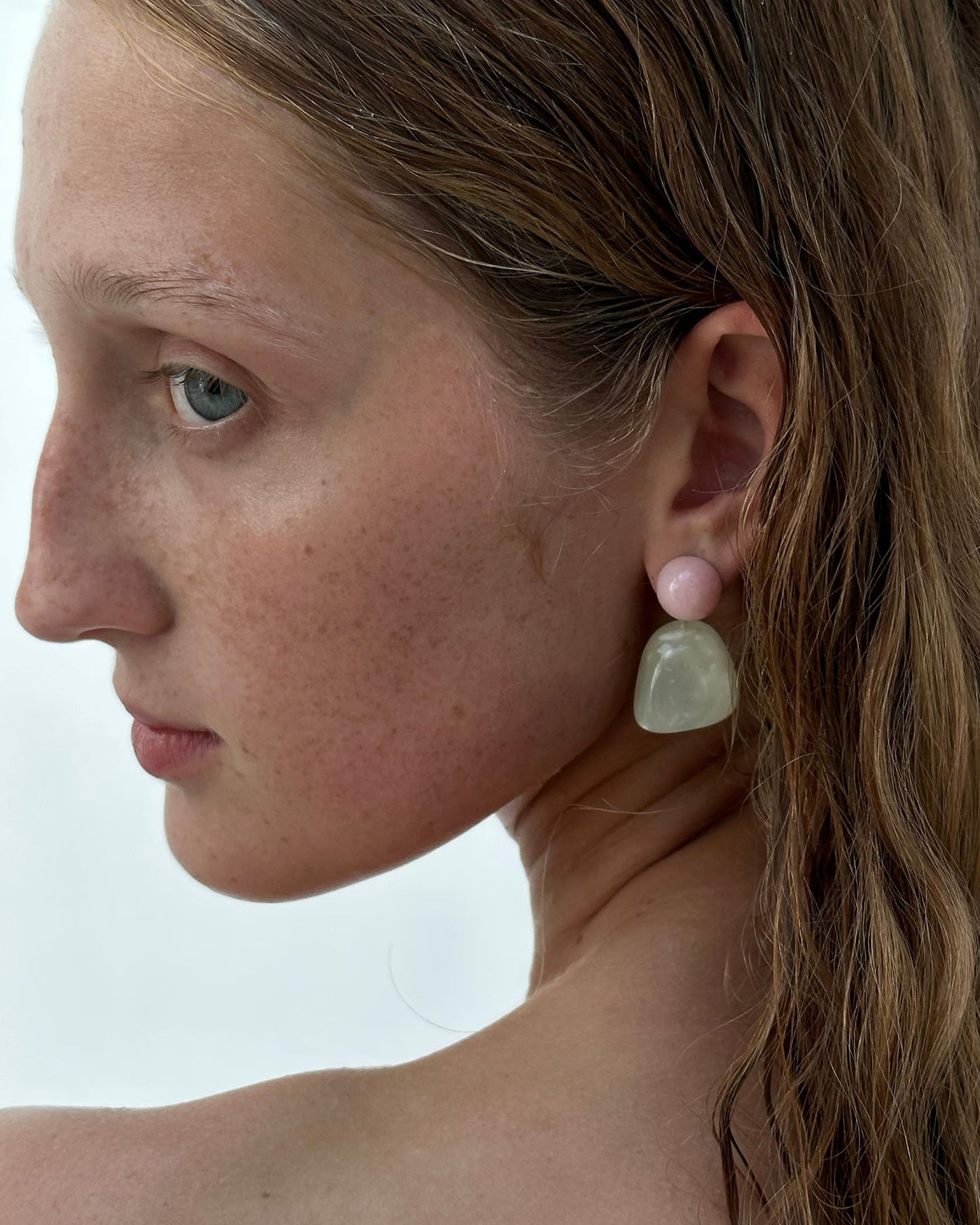 Pink and Green Pebbles Earrings No1