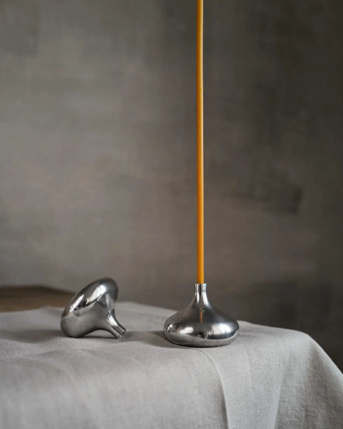 Aluminium candle holder