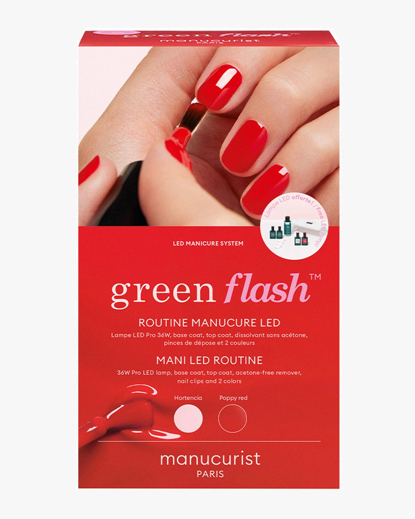 Green Flash Mani LED Routine - Nagellack-Set