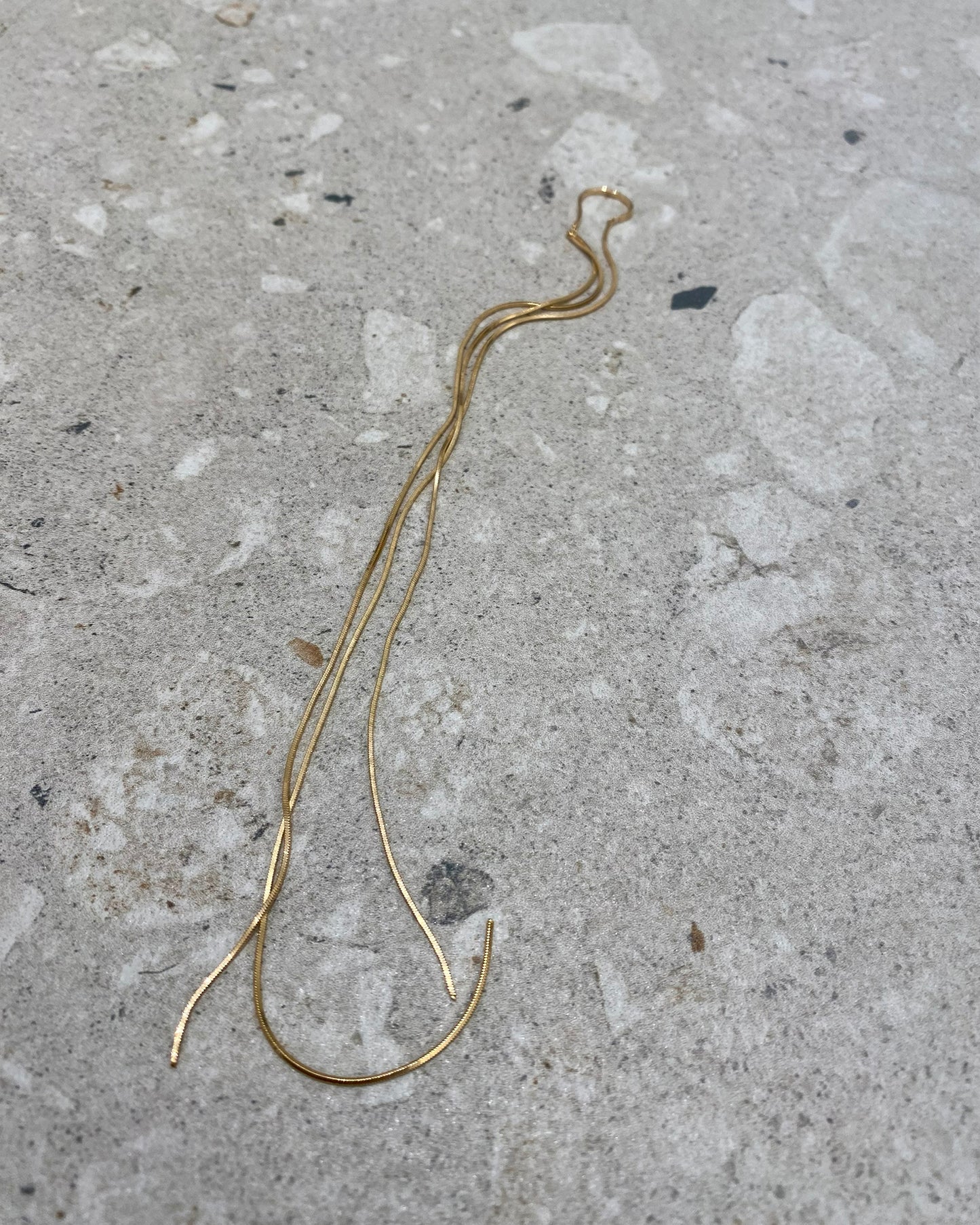 Lissom Thin Earcuff Long - vergoldet