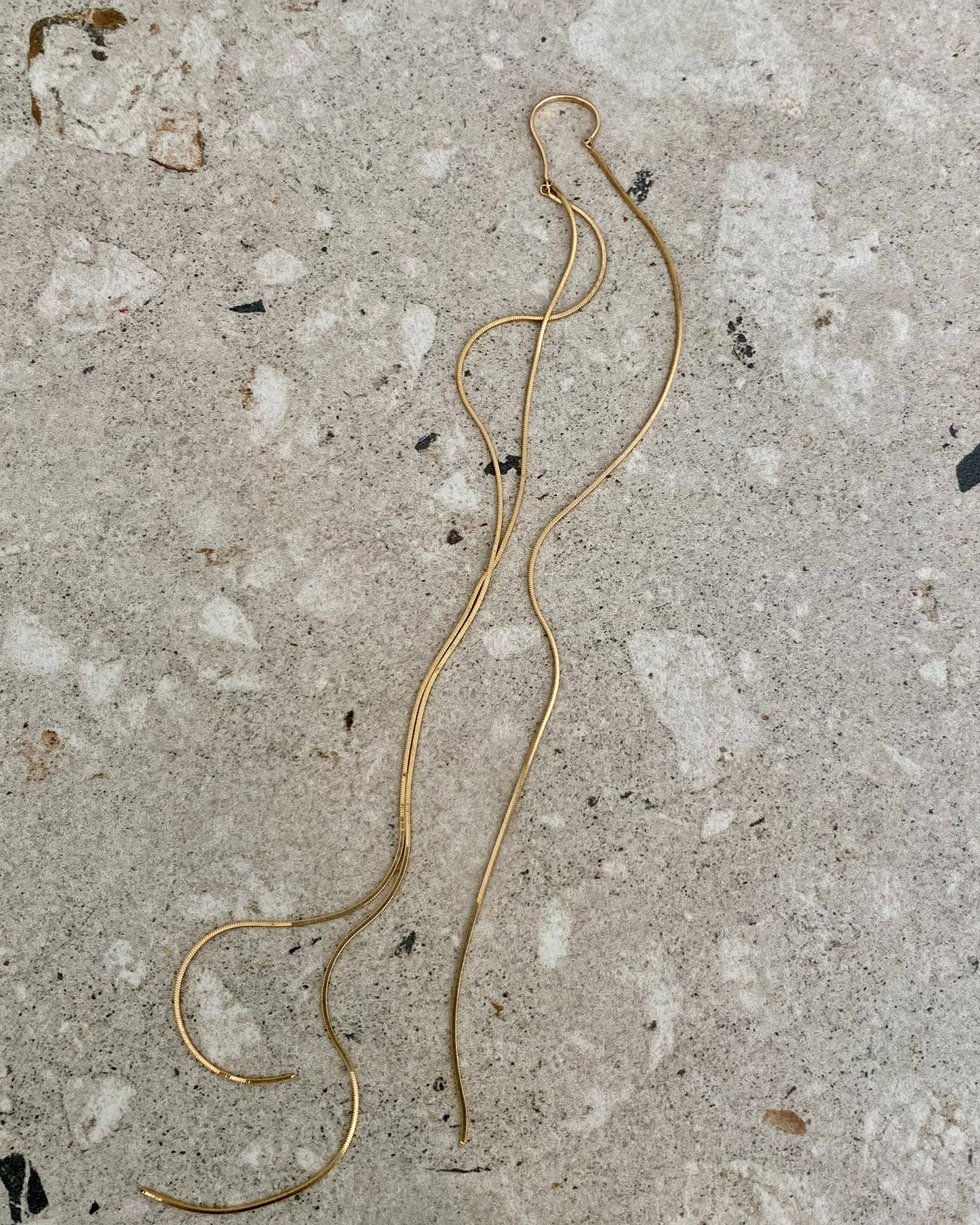 Lissom Thin Earcuff Long - vergoldet