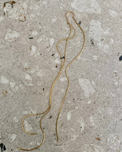 Lissom Thin Earcuff Long - vergoldet