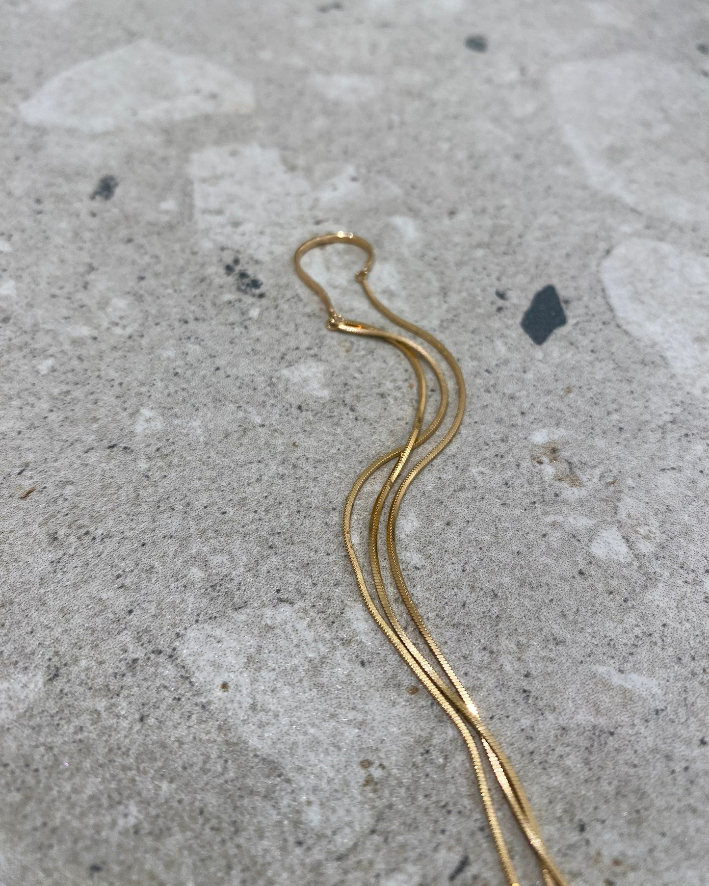 Lissom Thin Earcuff Long - vergoldet