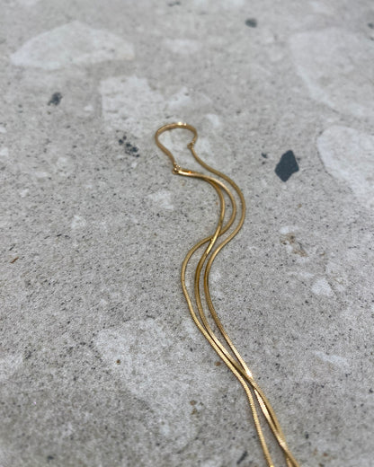 Lissom Thin Earcuff Long - vergoldet
