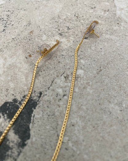 Spring Earring One Chain - vergoldet