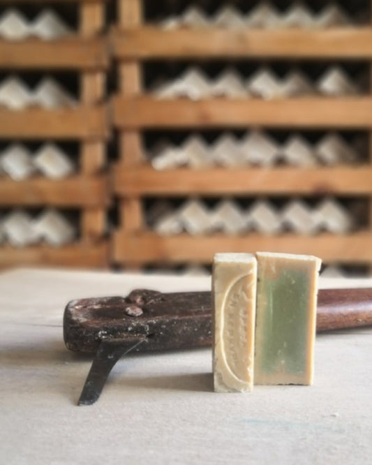 Green olive oil soap