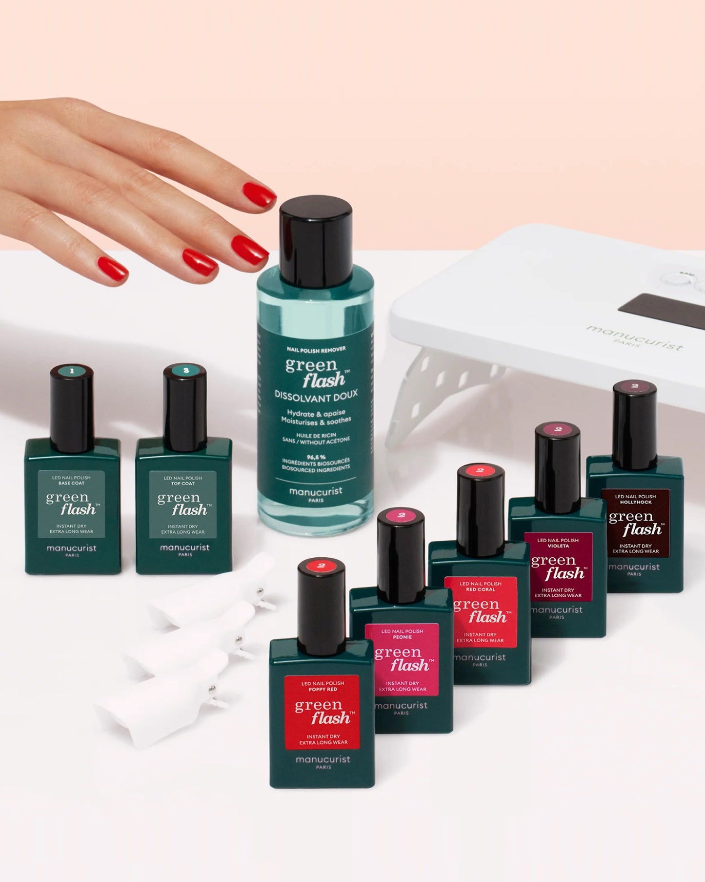 Green Flash Mani LED Routine - Nagellack-Set