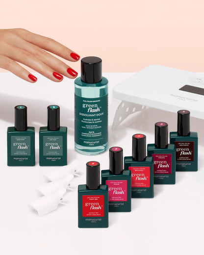Green Flash Mani LED Routine - Nagellack-Set