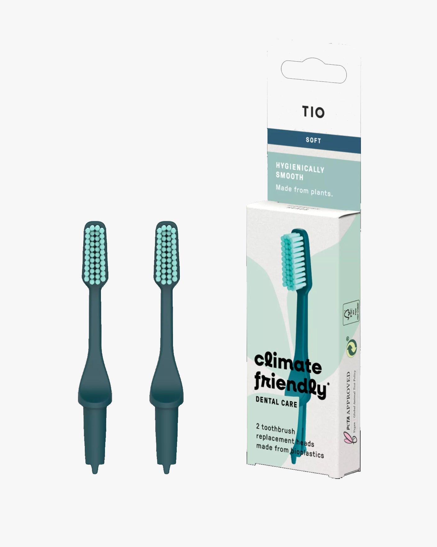 Replacement heads for TIO toothbrush "soft"